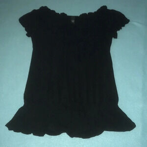 INC International Concepts gathered ruffle elastic neckline and waistband size S